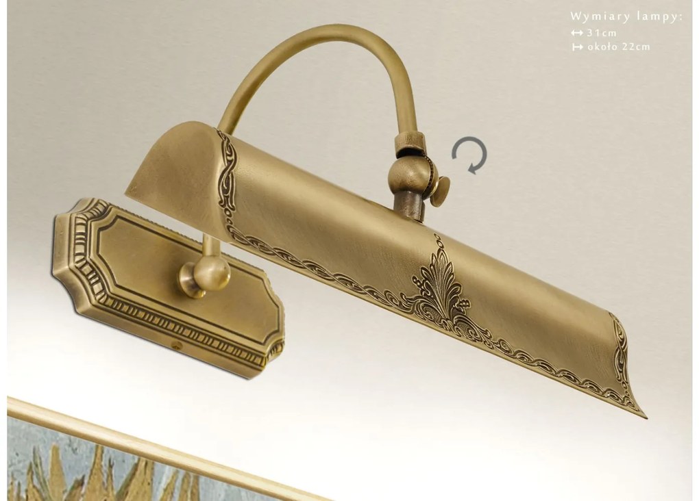 Kinkiet obrazowy mosiężny B-Obr2