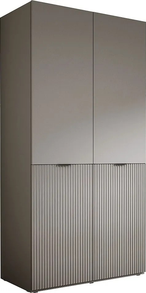 Szafa: Platynowa Szarość, 100 x 200 x 51 cm
