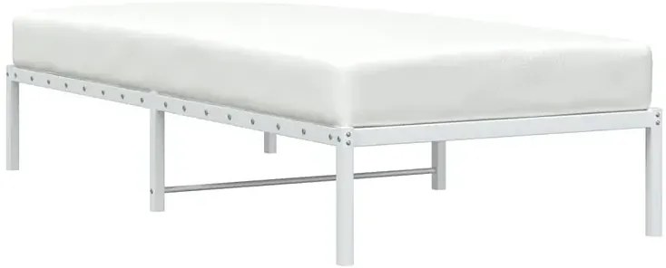 Białe loftowe łóżko z metalu 100x200 cm - Tresto