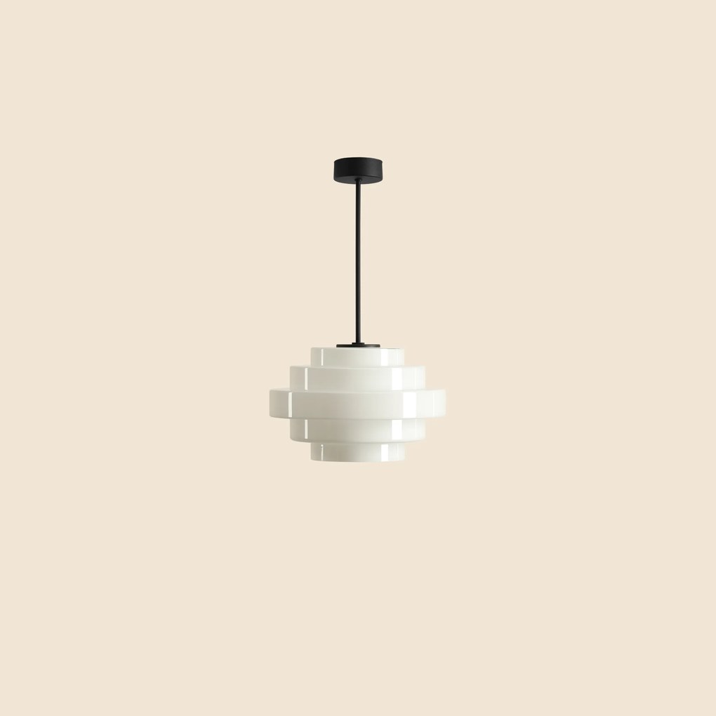 Minimalistyczna lampa sufitowa Filo S z mlecznym kloszem