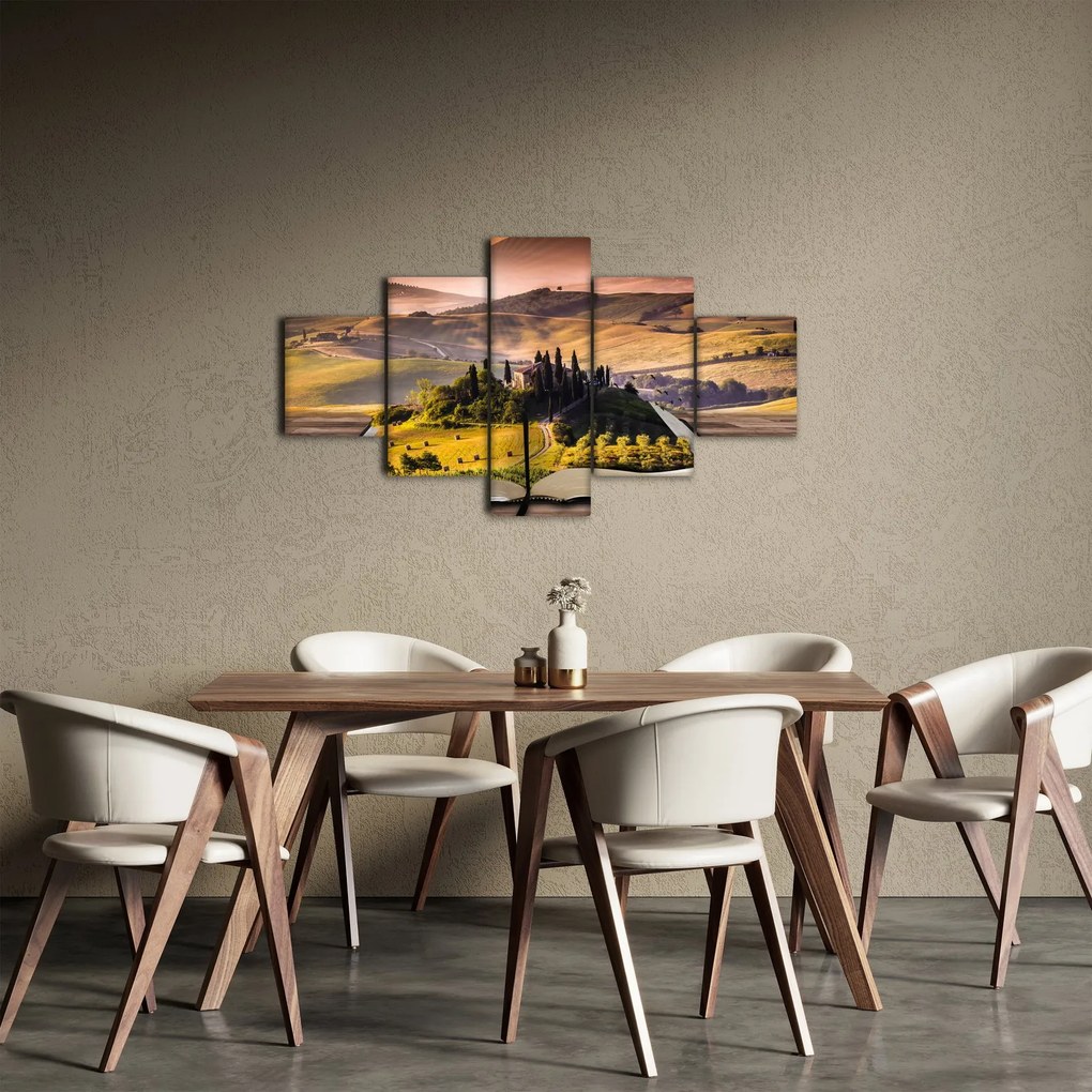 Obraz krajobrazu w książce (125x70 cm)