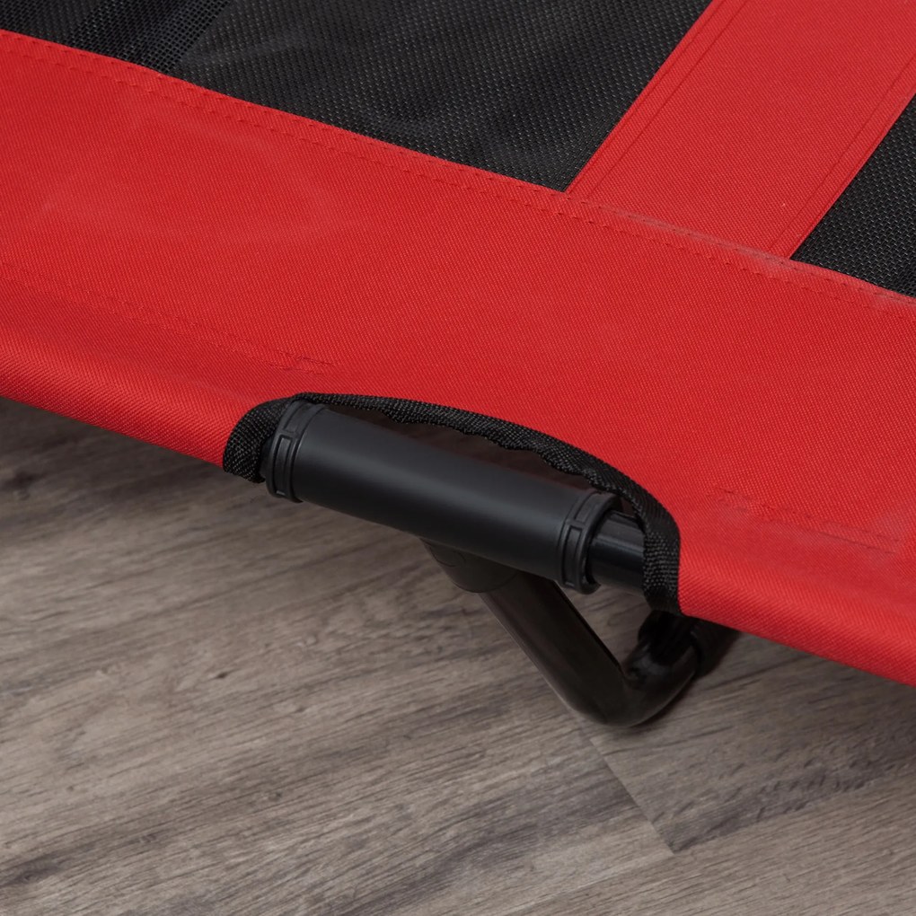 PawHut Leżak dla psów na zewnątrz Łóżko dla zwierząt domowych Miejsce do spania Czerwone | Aosom PL