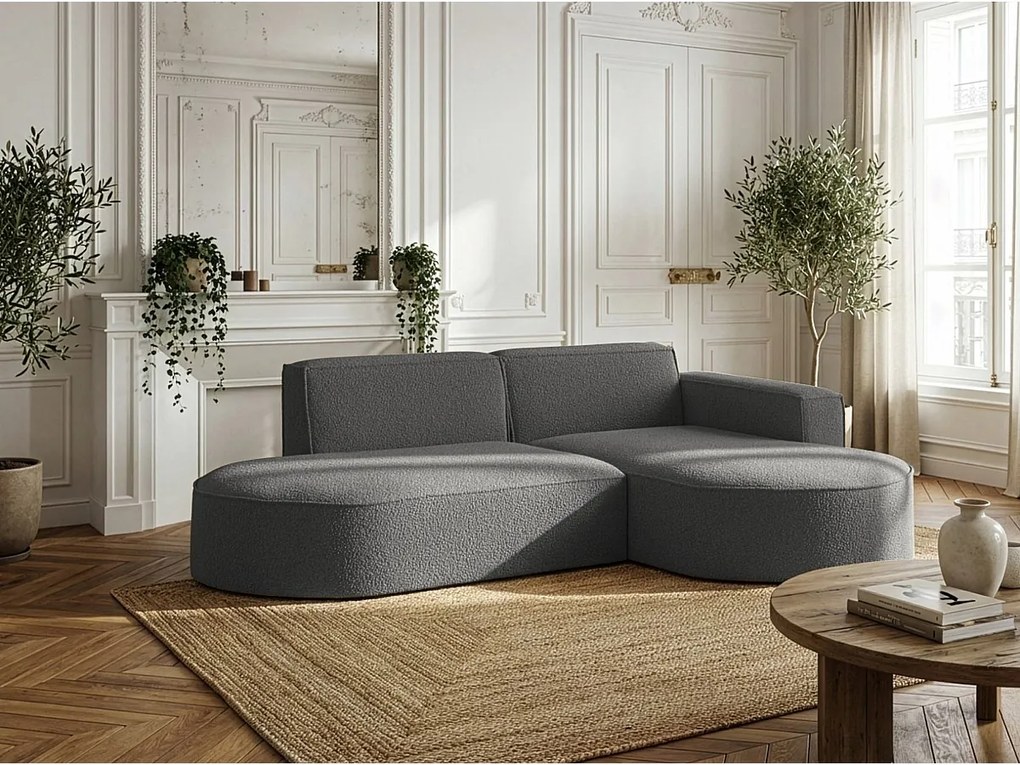 Narożnik Parma Studio, do salonu, tkanina Quelle, prawy, szary (92)