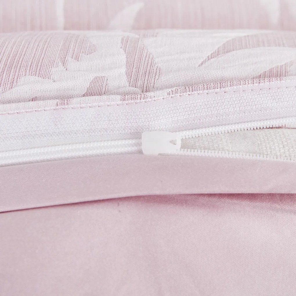 Pościel żakardowa Alabama różowy, 140 x 200 cm, 70 x 90 cm