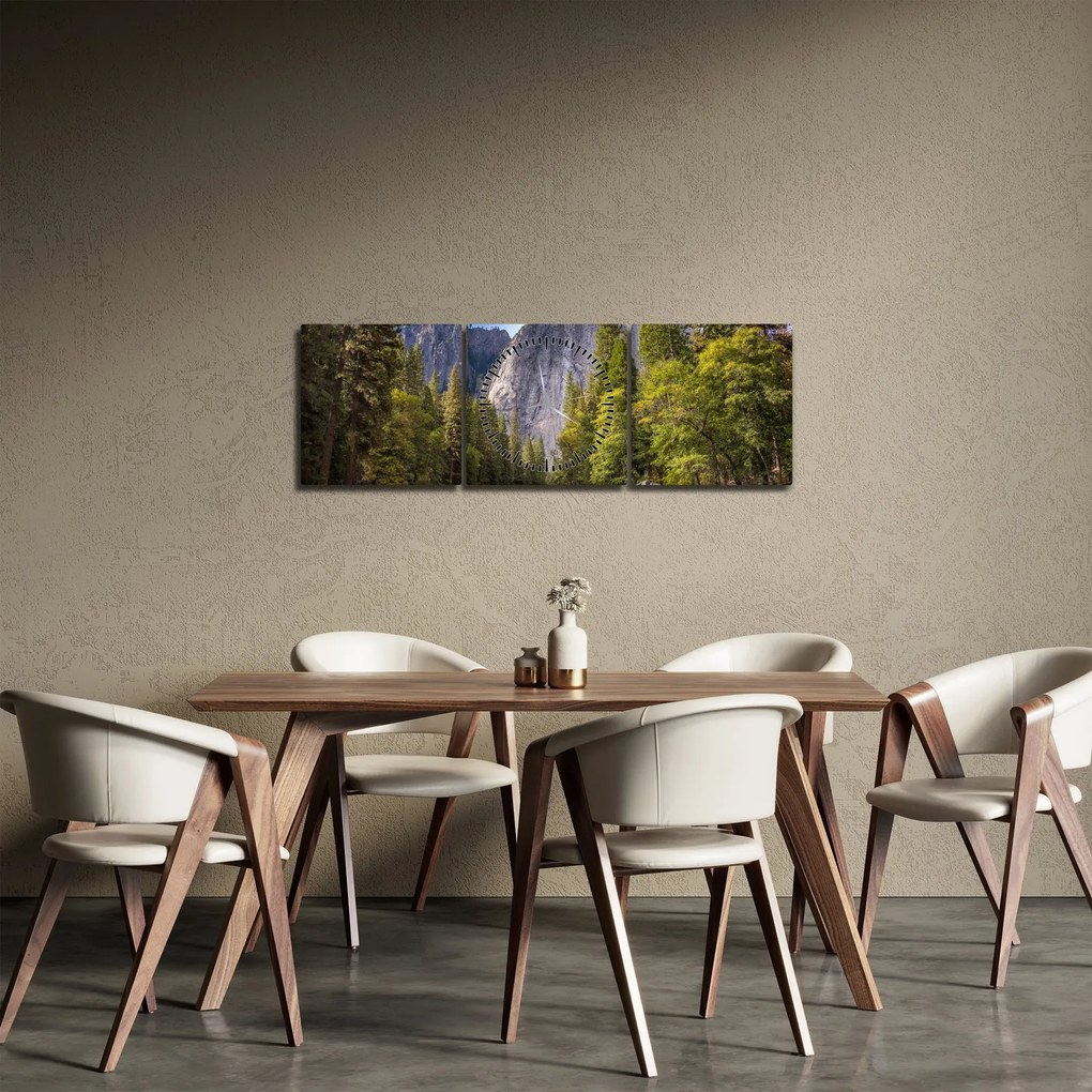 Obraz skał (z zegarem) (90x30 cm)