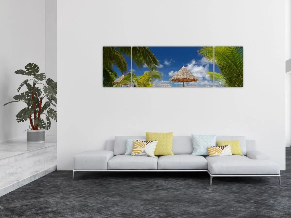 Obraz - Plaża z białym piaskiem (170x50 cm)