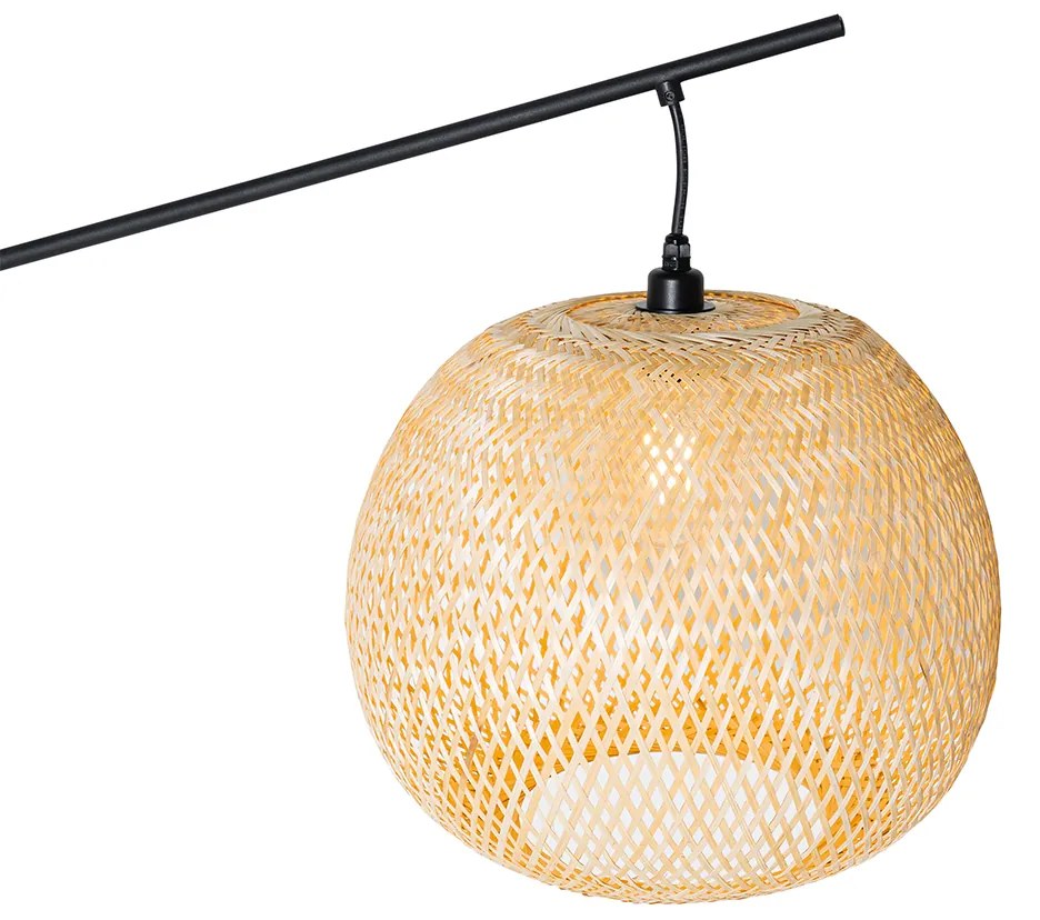 Zewnetrzna Orientalna lampa podłogowa zewnętrzna bambusowa IP44 - RafaelKolonialny Oswietlenie zewnetrzne