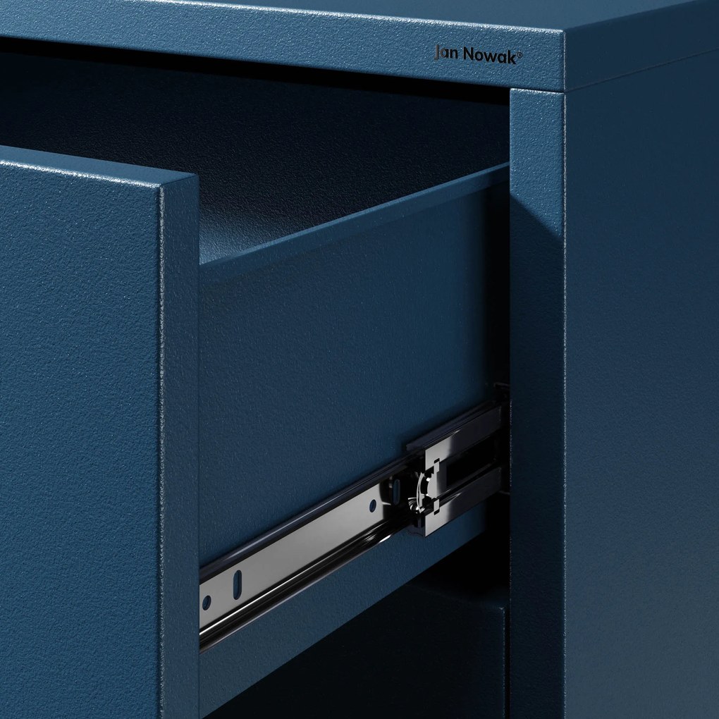 Komoda szafka metalowa granatowa Modern CARLA, 800 x 1015 x 400 mm