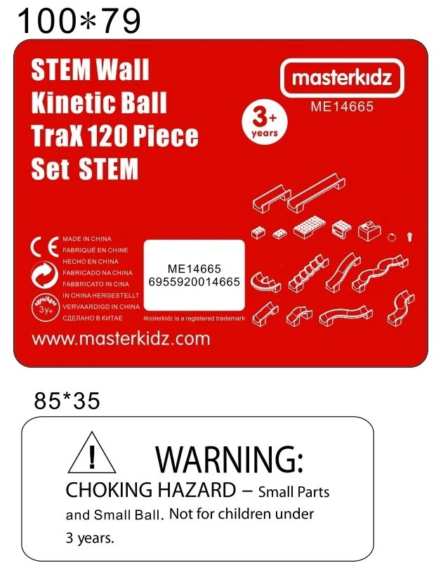 Masterkidz zestaw konstrukcyjny tor dla piłek tablica stem 120elementów