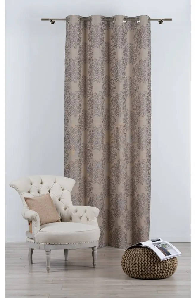 Szaro-brązowa zasłona 140x245 cm Kansai – Mendola Fabrics