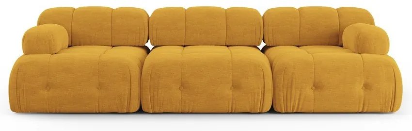 Musztardowa sofa 288 cm Ferento – Cosmopolitan Design