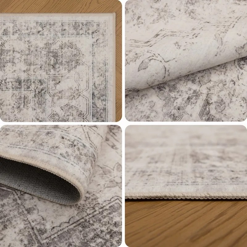 Dywan vintage INKA Medalion z Efektem Postarzenia Beżowy 200 cm x 290 cm