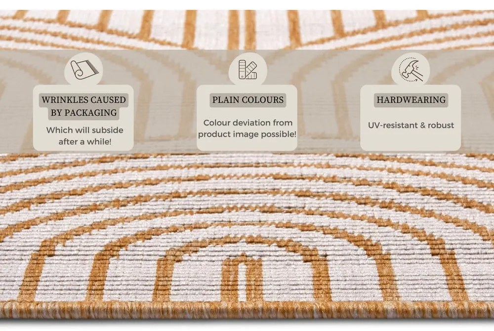 Dywan odpowiedni na zewnątrz w kolorze ochry 240x330 cm Pangli Ochre – Hanse Home