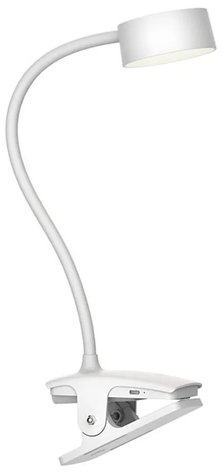Top Light-LED Lampa biurkowa z klipsem BELLA, z dotykowym ściemniaczem, LED/4,8W/5V 3000-6500K, biała
