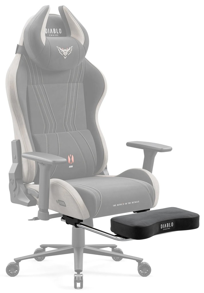 Materiałowy podnóżek do fotela Diablo X-Horn 2.0 Camel Black, Diablo X-One 2.0 Night Blue