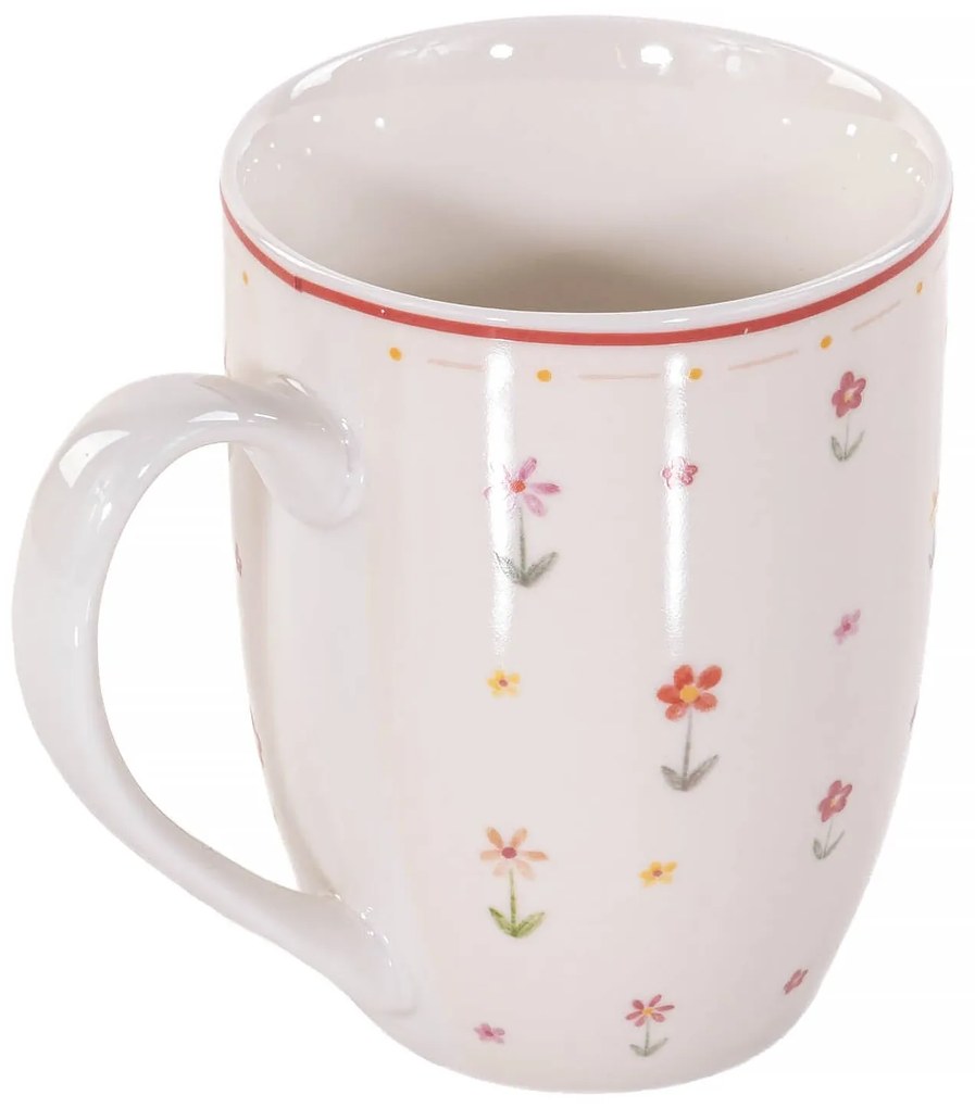 Kubek porcelanowy w kwiaty BLÜMI, 350 ml