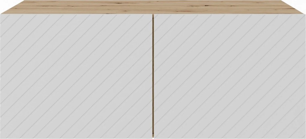 Szafka RTV wisząca CAVA 100 cm do Salonu pod Telewizor - Dąb artisan