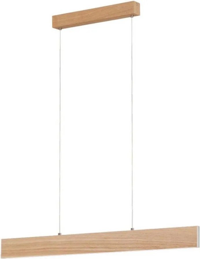 Eglo 39344 - LED żyrandol na lince CLIMENE LED/17W/230V + LED/4,2W dąb