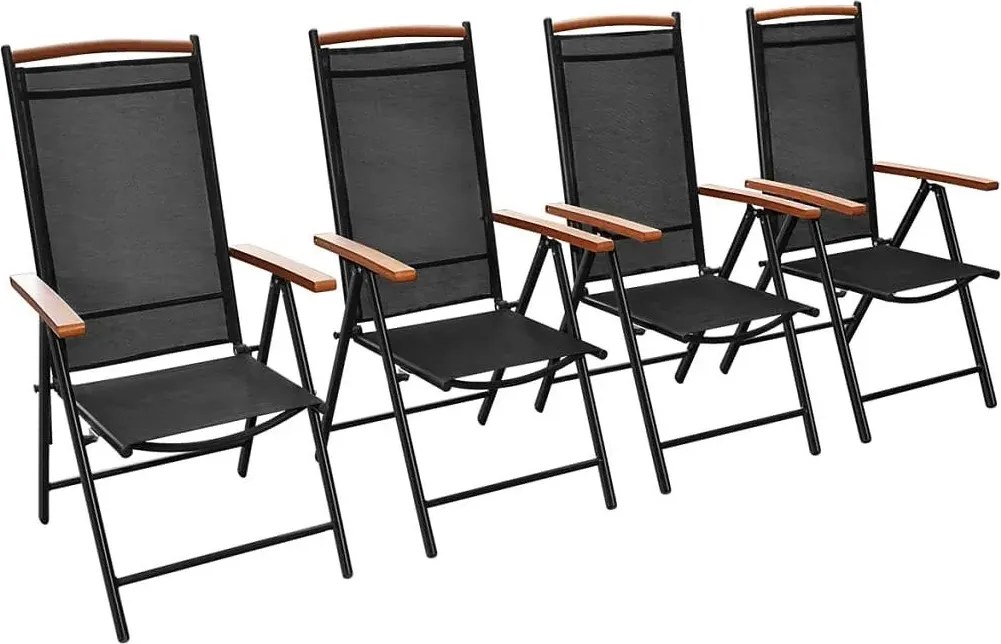 Komplet ogrodowych krzeseł składanych 4 szt B9-S30