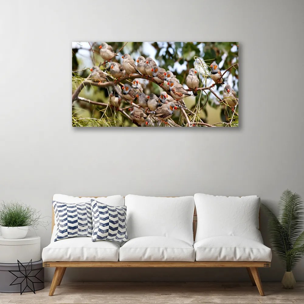 Obraz na płótnie Ptaki w Locie nad Lasem