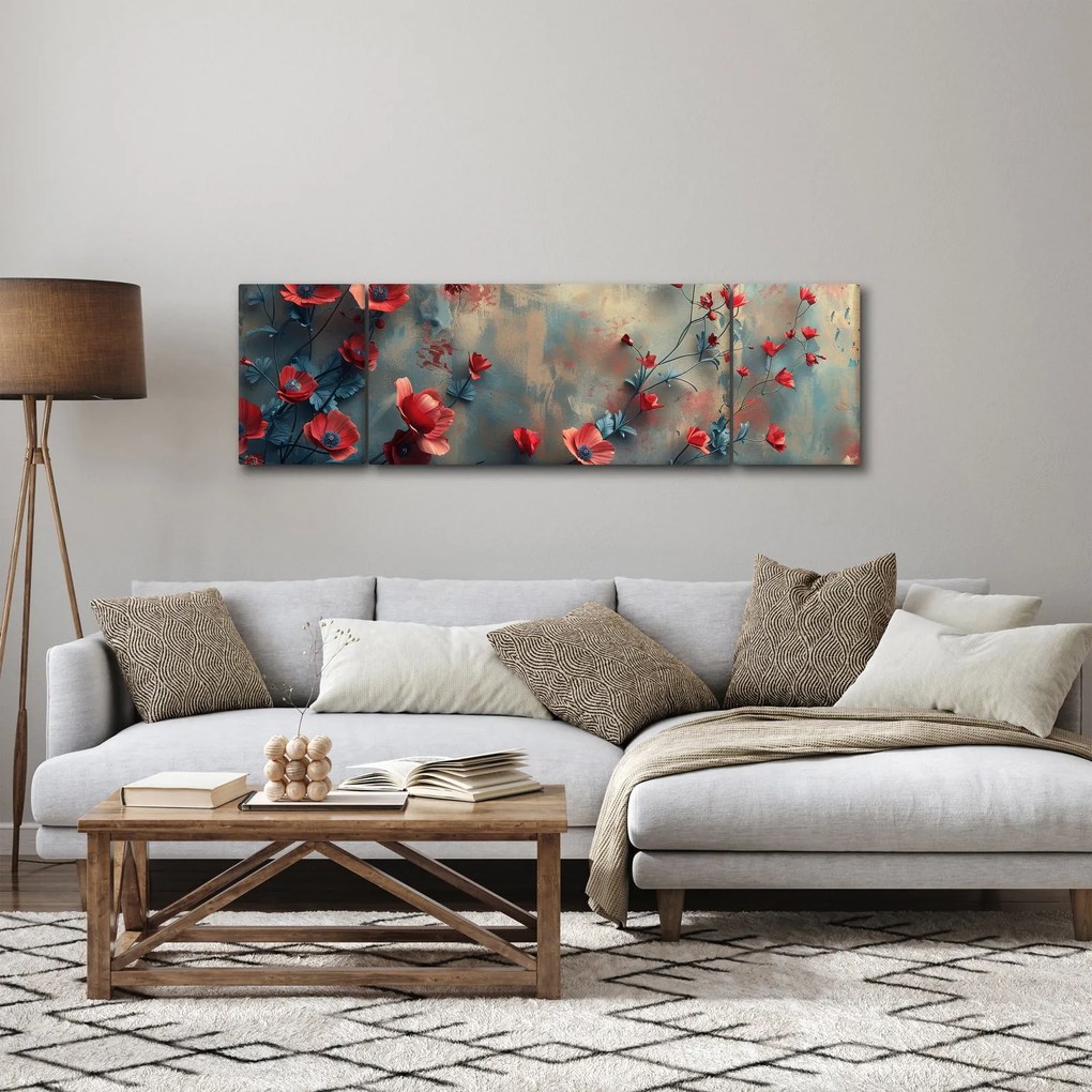 Obraz - Wilcze maki (170x50 cm)