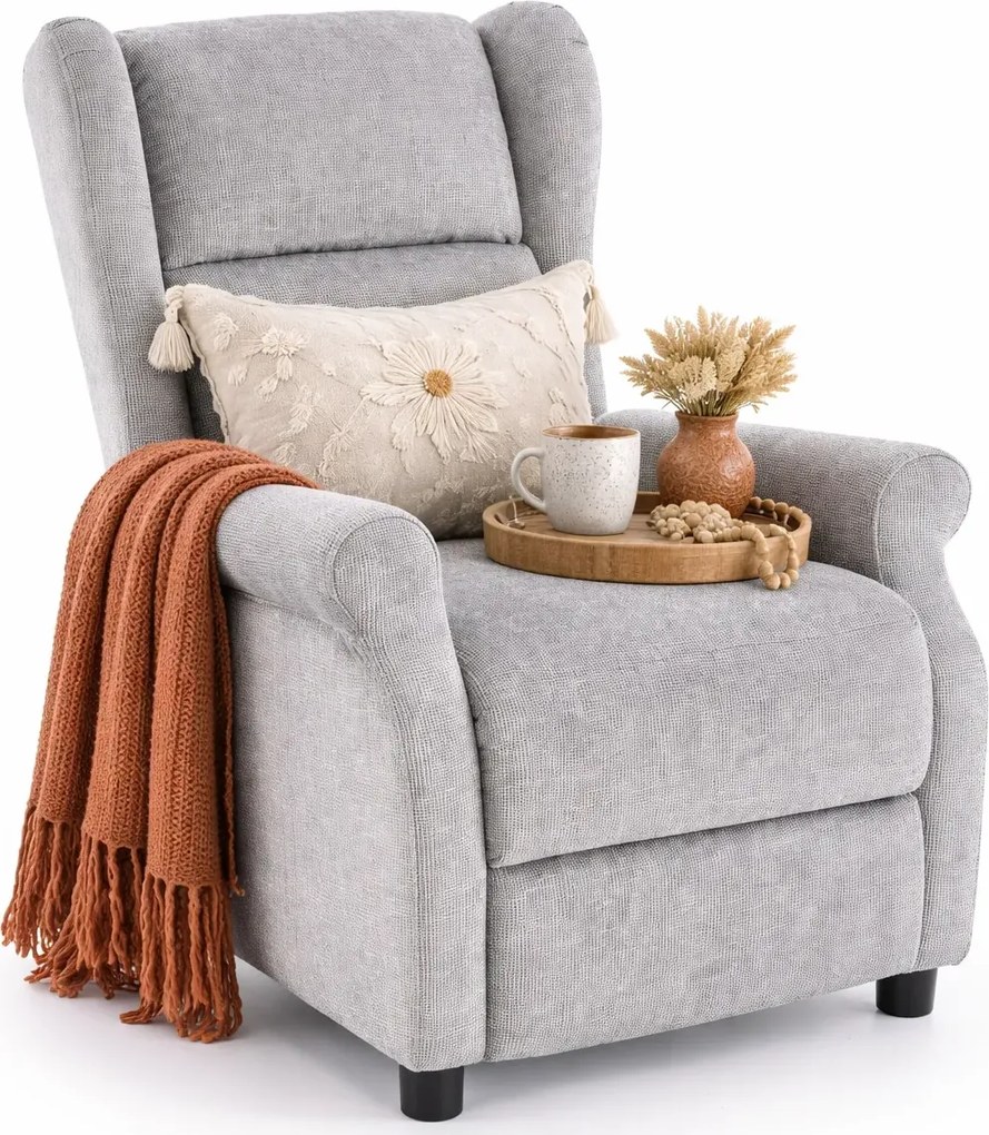 Popielaty fotel masujący P1-A93