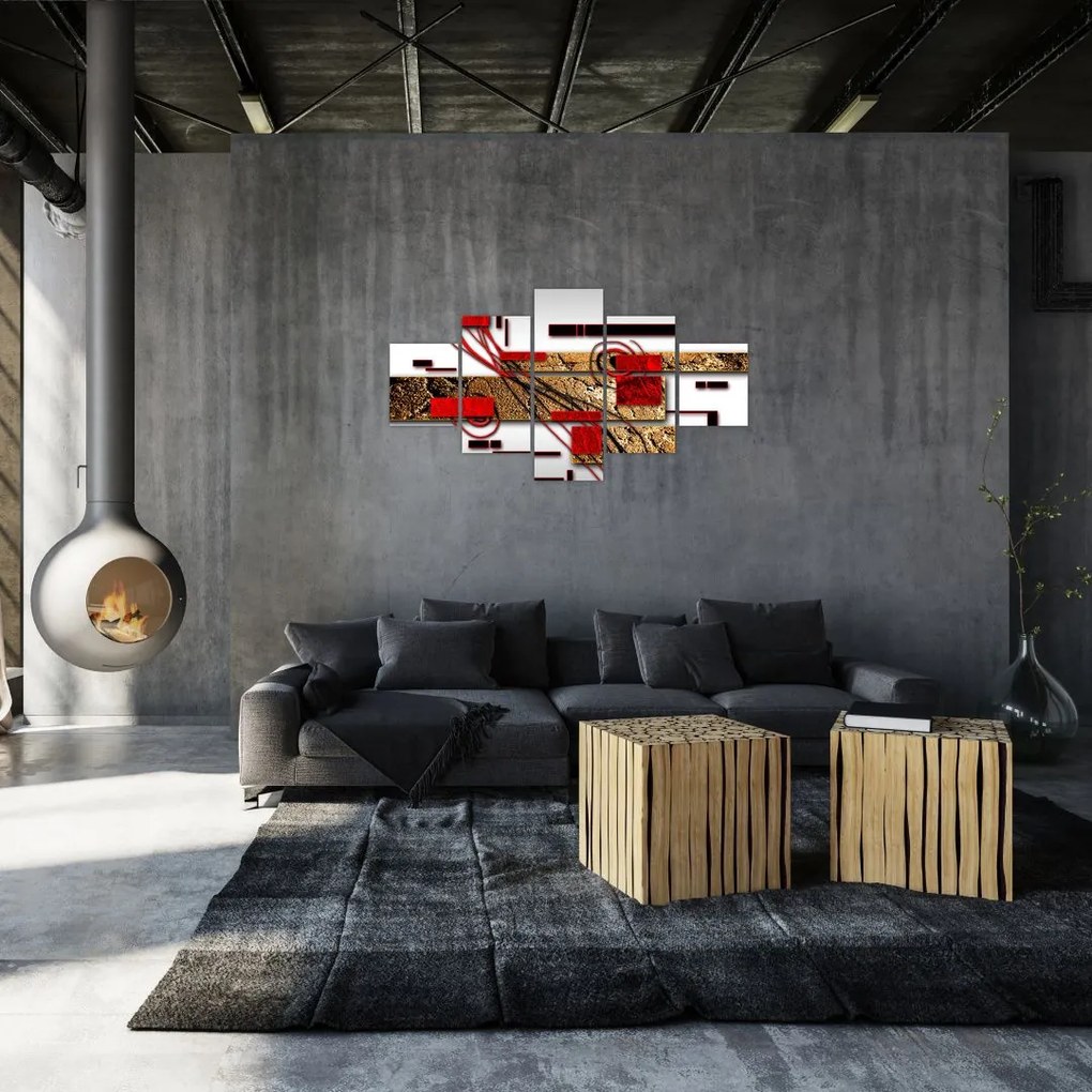 Obraz abstrakcji (125x70 cm)