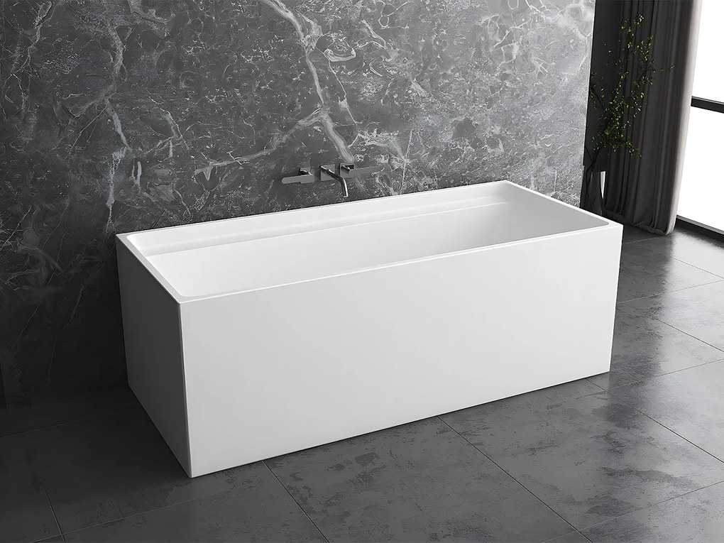 Wanna wolnostojąca prostokątna – 232 l – 150 × 75 × 60 cm (dł. × szer. × wys.) – kolor biały – akrylowa - ASPIUS