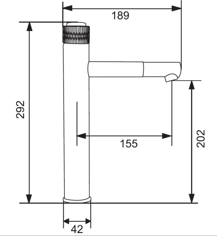 Mexen Diamond bateria umywalkowa wysoka, czarna - 71510-70