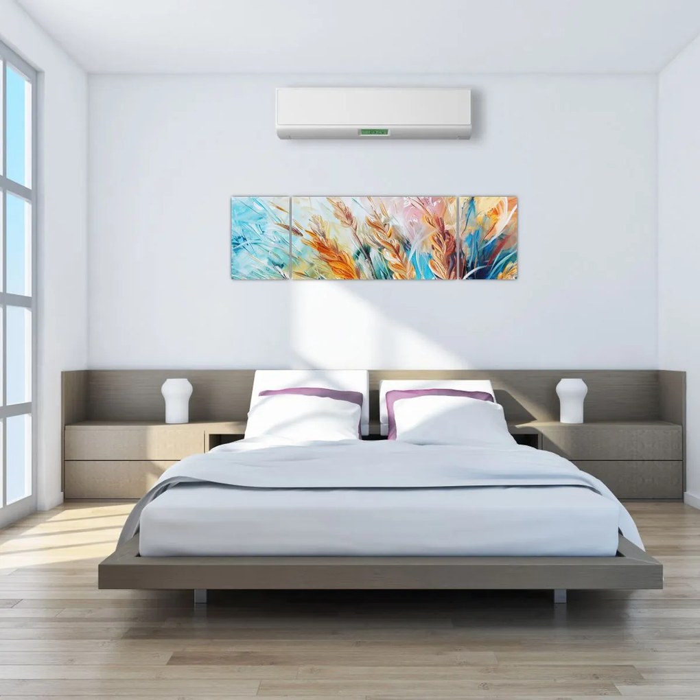 Obraz - Pszenica, abstrakcja (170x50 cm)
