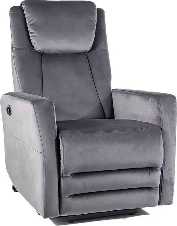 Fotel rozkładany ADONIS VELVET szary