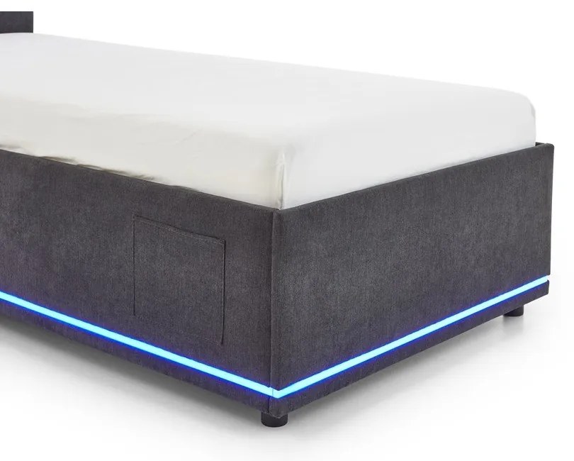 Ciemnoszare tapicerowane łóżko dziecięce bez stelaża 90x200 cm Circle – Meise Möbel