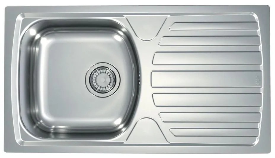 ALVEUS 1136539 - Zlew kuchenny BASIC 78x43,5 cm matowy stal/satyna, duży wylot