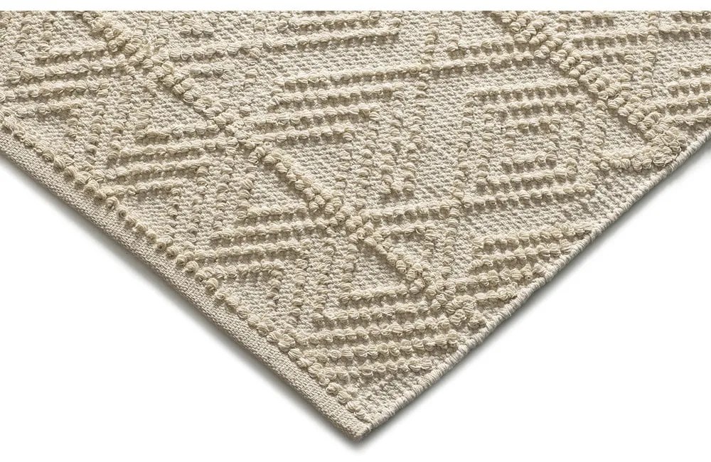 Kremowy dywan tkany ręcznie z bawełny z recyklingu odpowiedni do prania 80x120 cm Pamuk – Universal