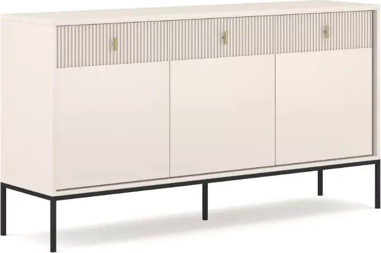 Komoda Aurea 154 cm – stylowa komoda z ryflowanymi frontami, nowoczesny design
