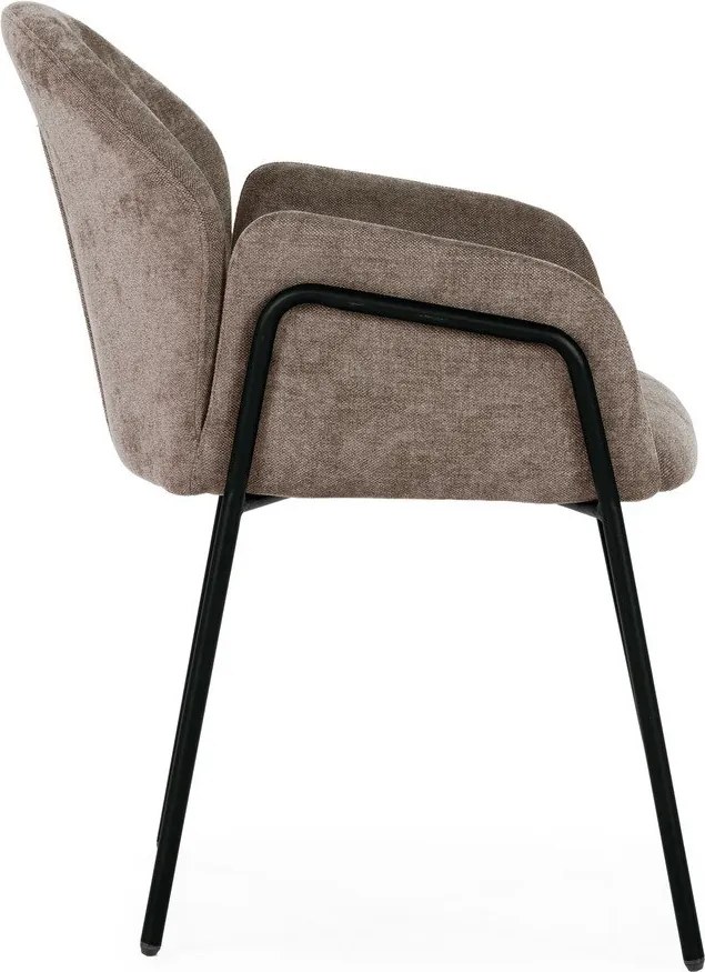 Brzoskwiniowe tapicerowane fotele jadalniane zestaw 2 szt. Aslin – MOME