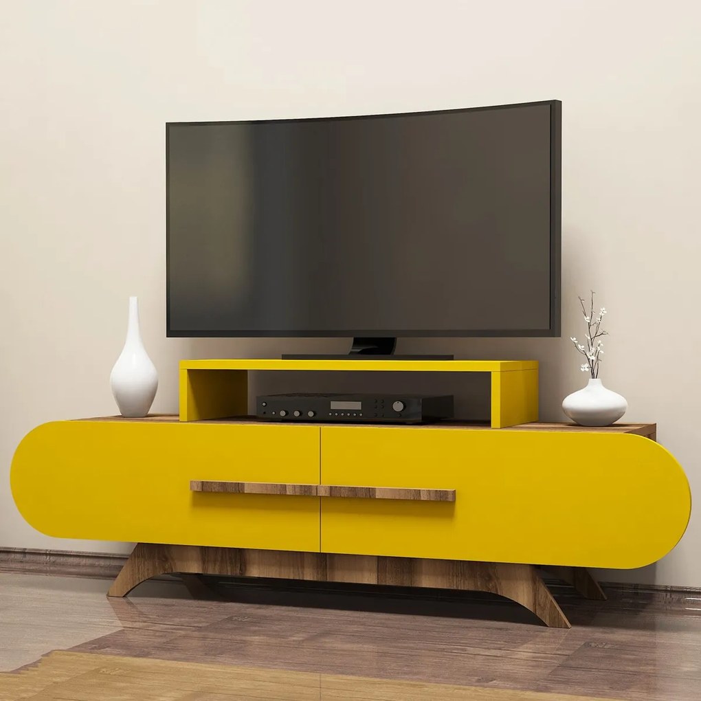 Stolik pod telewizor Rose Walnut Yellow