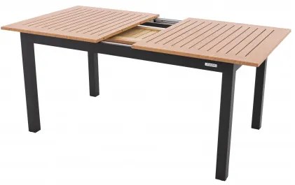 EXPERT WOOD antracyt - stół ogrodowy rozkładany aluminiowy 220/280 x 100 x 75 cm