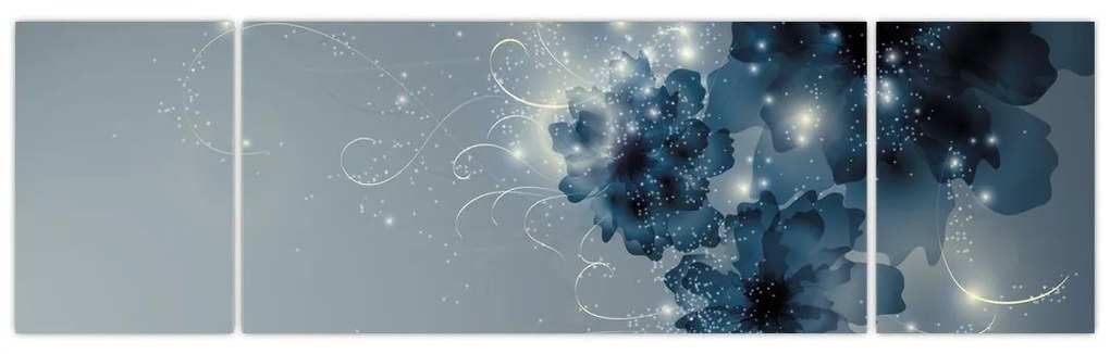 Obraz - Delikatne kwiaty (170x50 cm)