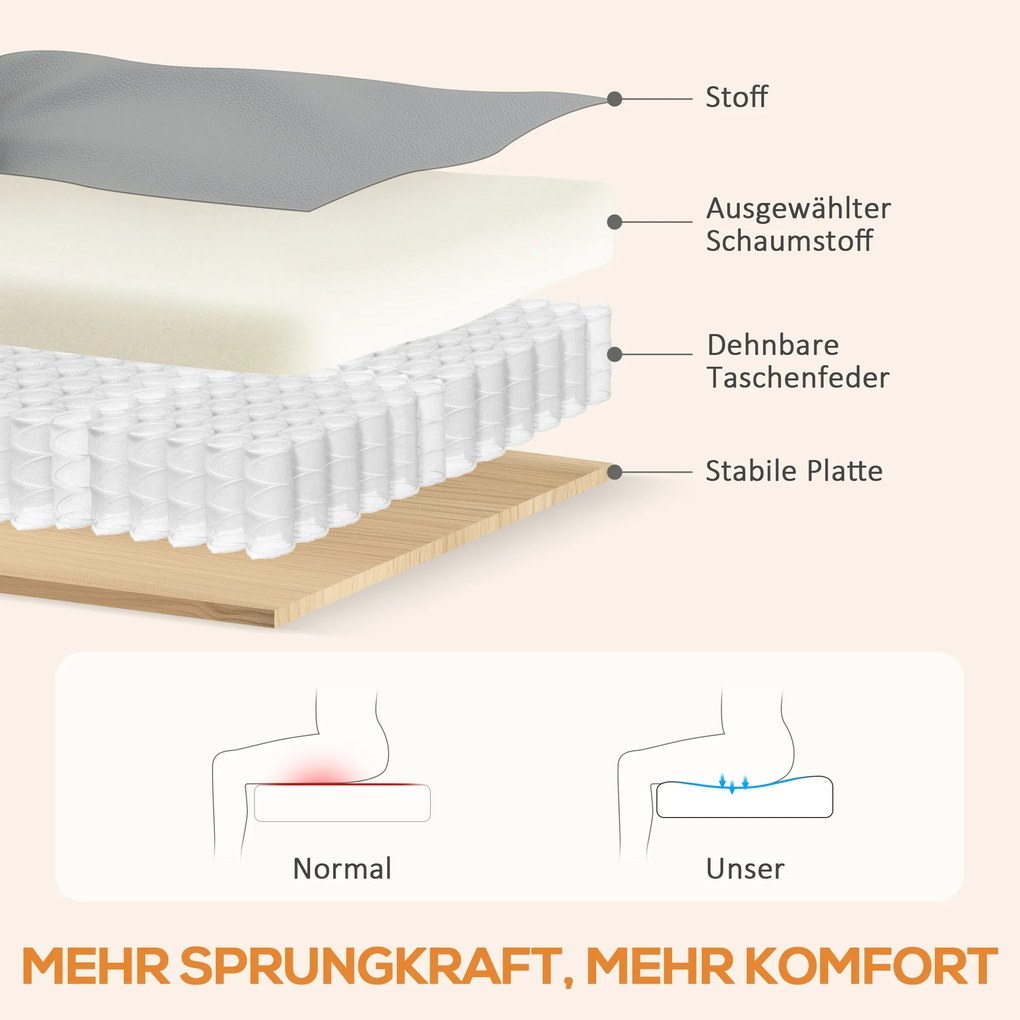 HOMCOM Fotel masujący z funkcją odchylania oparcia, ekoskóra, elektrycznie regulowany, podnóżek, kieszeń boczna, rama stalowa, szary