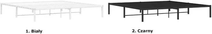 Białe minimalistyczne łóżko z metalu 180x200 cm B8-F24