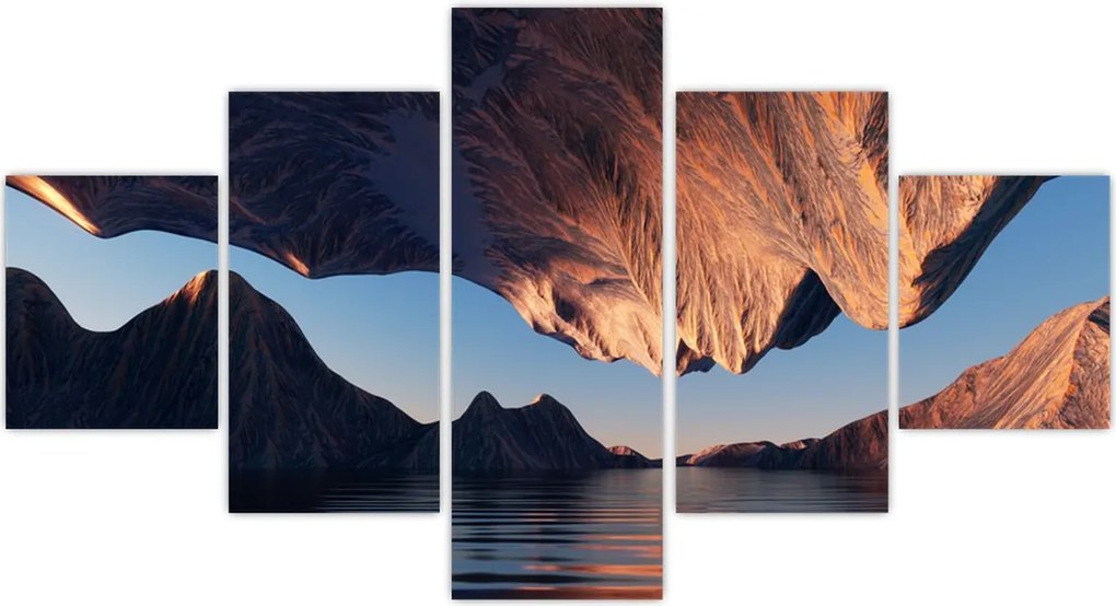 Obraz - Klify 3D (125x70 cm)