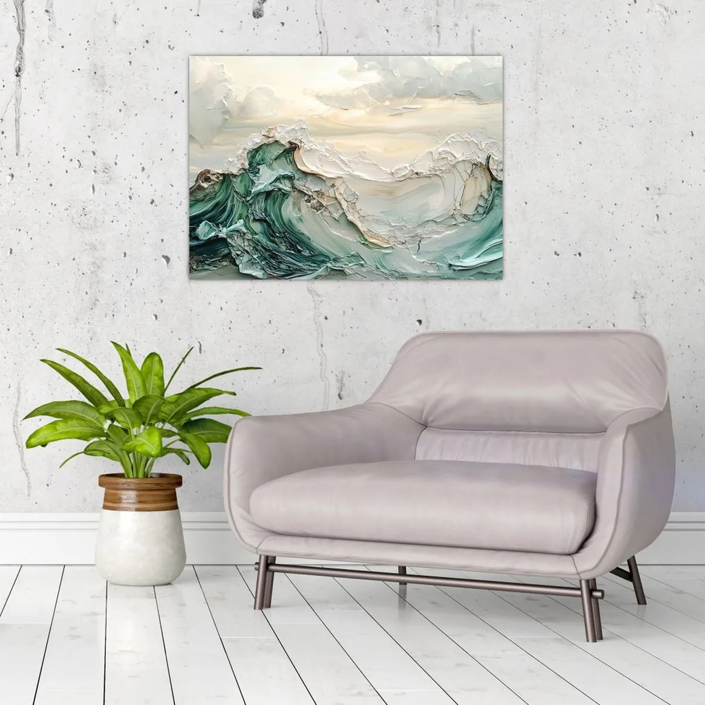 Obraz - 3D abstrakcja morza (70x50 cm)