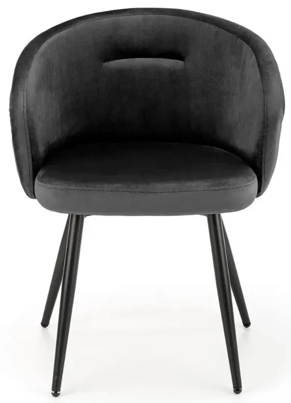 Krzesło tapicerowane K430 VELVET czarne HALMAR