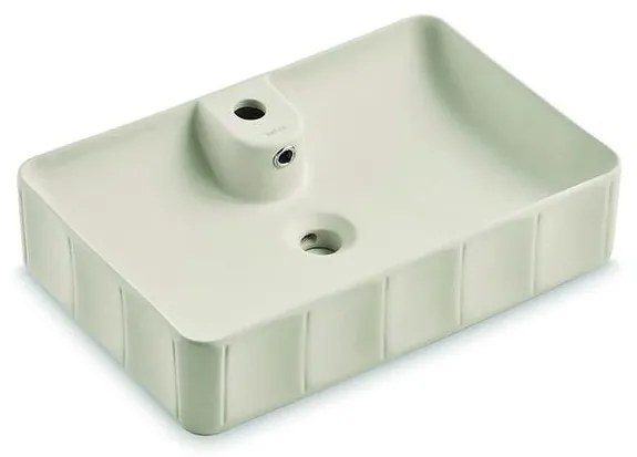 Bathco 4161 - Umywalka nablatowa CIRCUS 61x40,5 cm porcelana/beżowy
