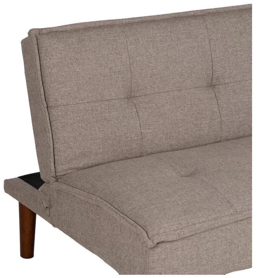 Szarobeżowa rozkładana sofa z tkaniny szenilowej 181 cm – Ixia