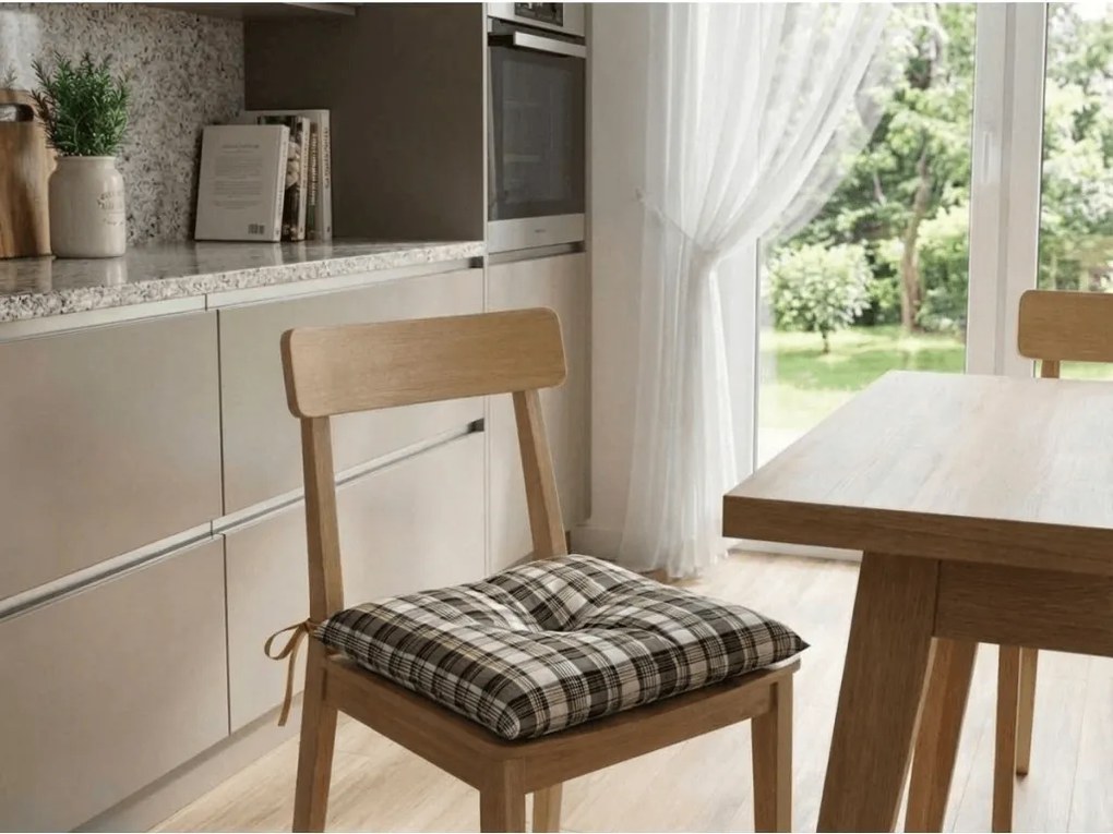 Poduszka na krzesło COTTAGE 38x38 cm, wzorzysta