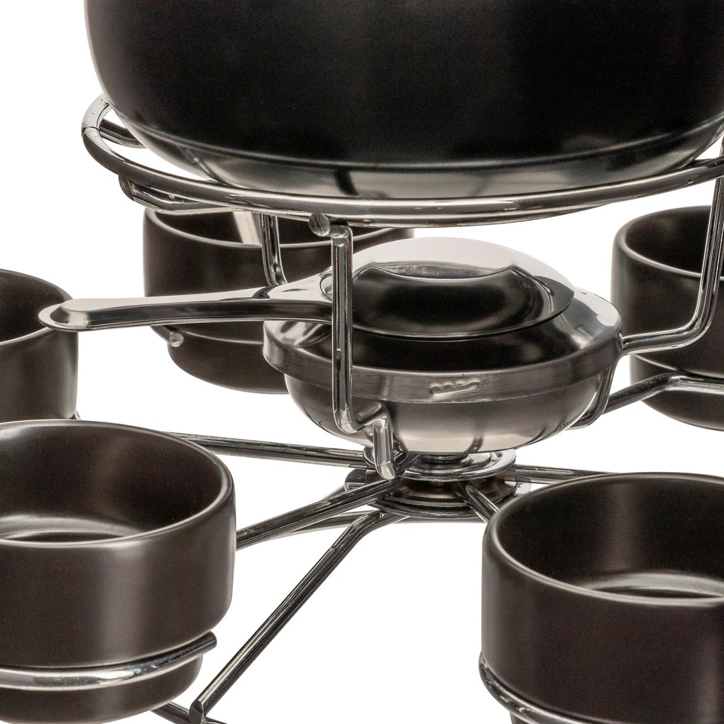 Zestaw do fondue obrotowy na 6 osób, ceramiczny