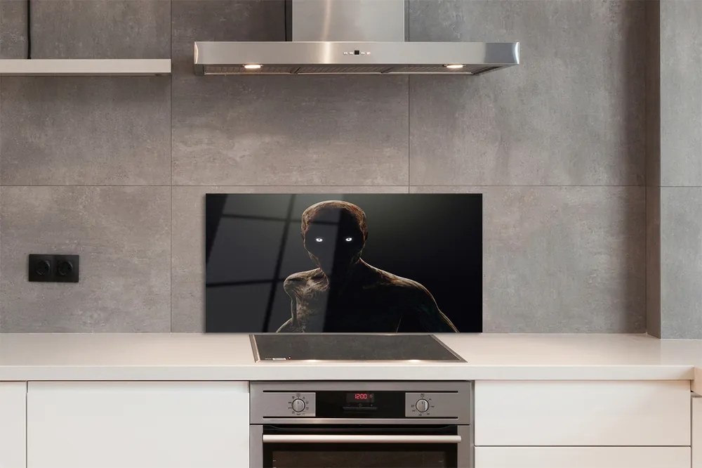 Szklany Panel Przerażająca Postać bez Włosów