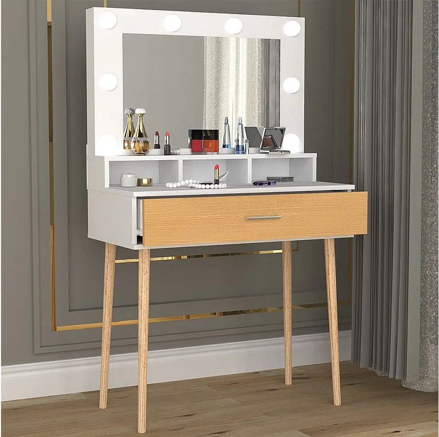 Lusterko do makijażu Lusterka szuflady Lindas